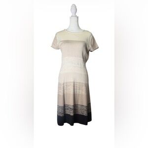 Philosophy Neutral Ombre Short-Sleeve Midi Dress. Size Medium.